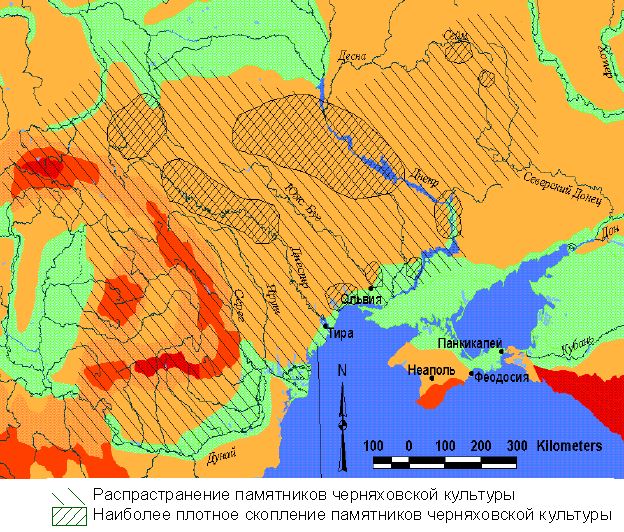 Черняховская культура карта